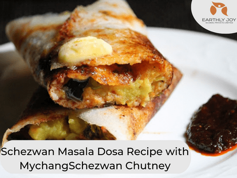 Schezwan Masala Dosa Recipe with Mychang Schezwan Chutney